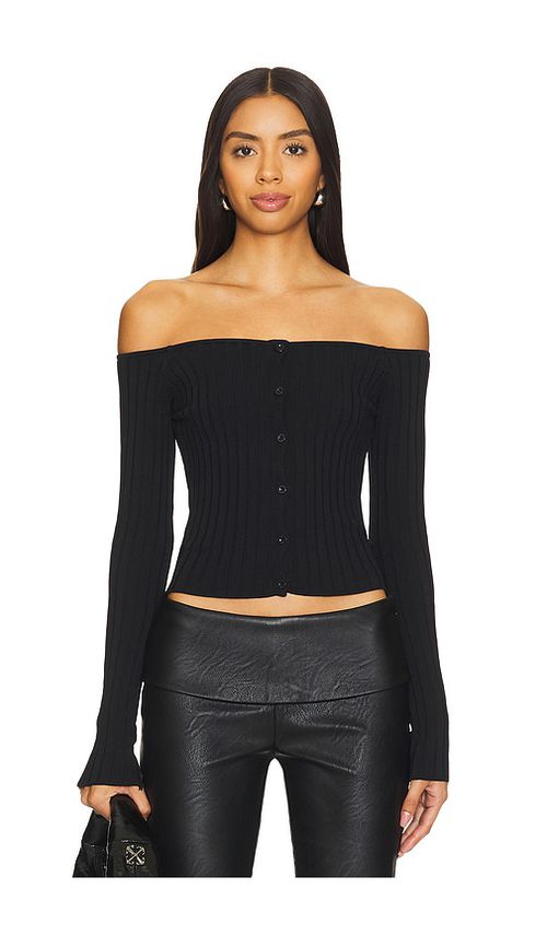Superdown Calypso Top in Black. - L also in