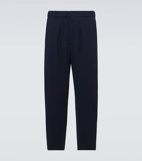 Wool-blend straight pants