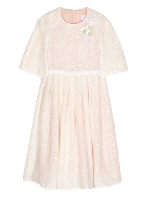 Sequin-embellished pleated dress - Pink
