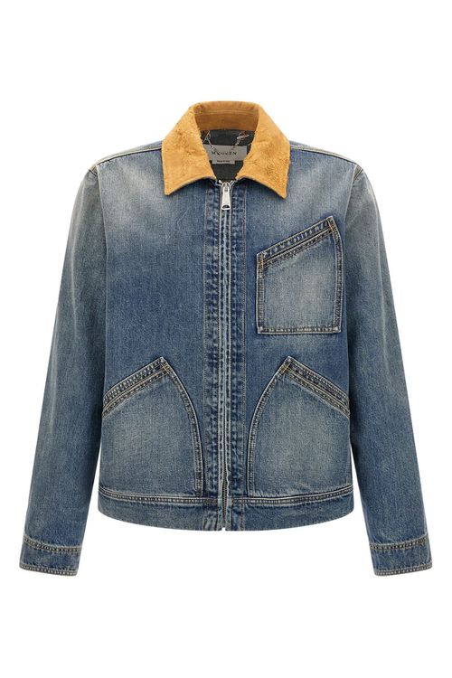 Suede Denim Jacket