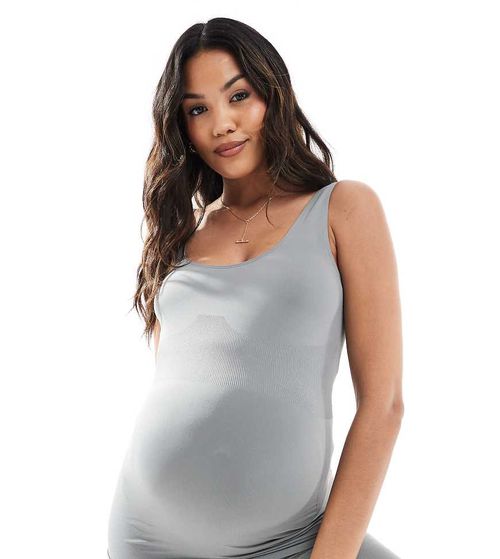 Mamalicious Maternity seamless vest top co-ord in sedona sage-Green