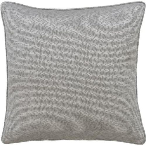 Madison Silver, Sustainable Feather, Cushion, 55cm x 55cm - Andrew Martin Cotton Blend Plain Texture
