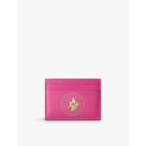 Fuchsia Characters Leather Card Holder 