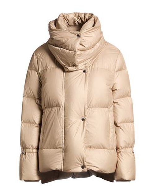Woman Puffer Beige Size 2 Polyamide, Virgin Wool