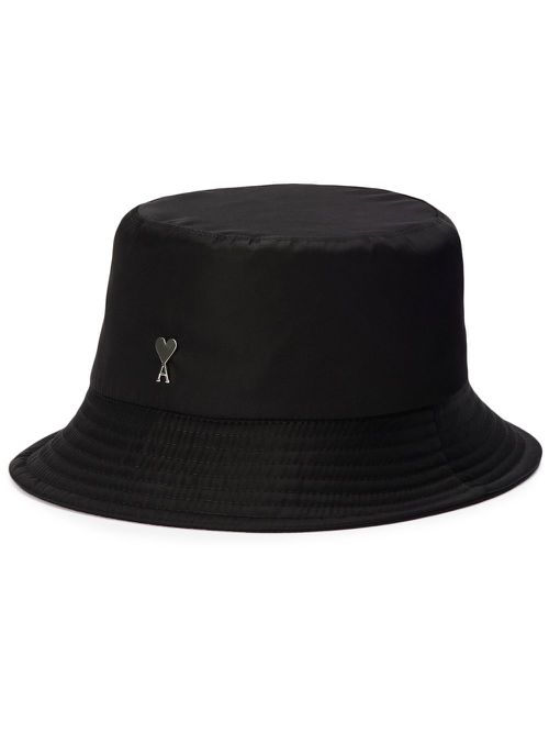 Ami De Coeur logo-plaque bucket hat - Black