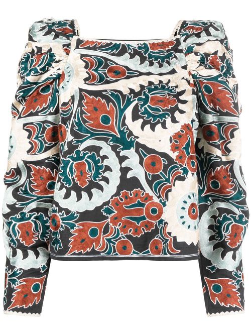 Siya floral-print blouse