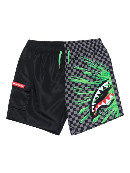 Sprayground kid printed swim shorts - Black