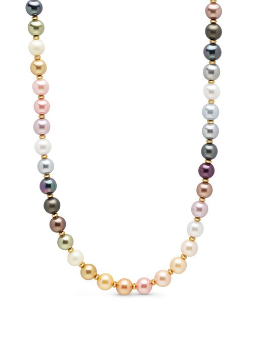 Pearl beaded necklace - Pink