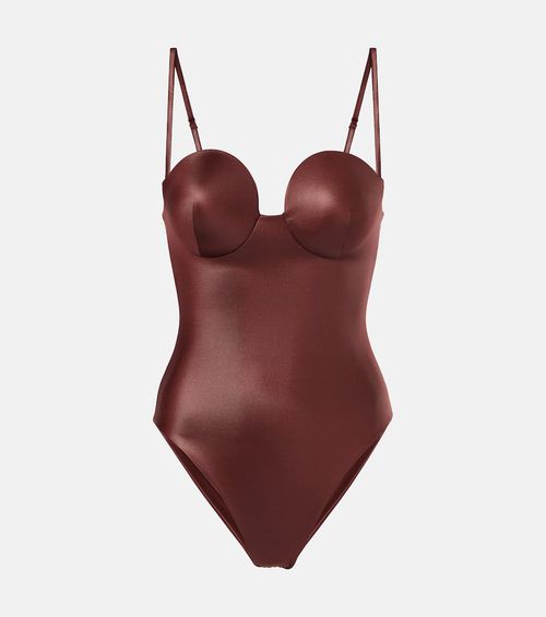 Retro bustier swimsuit
