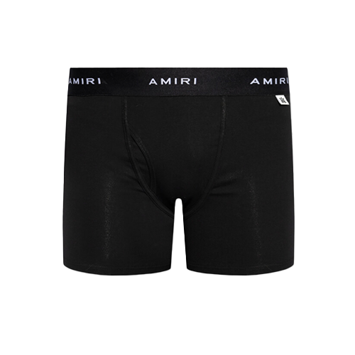 Amiri Logo Brief Boxers in Black - Black