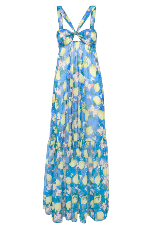 Amalfi Twist Dress — Blue