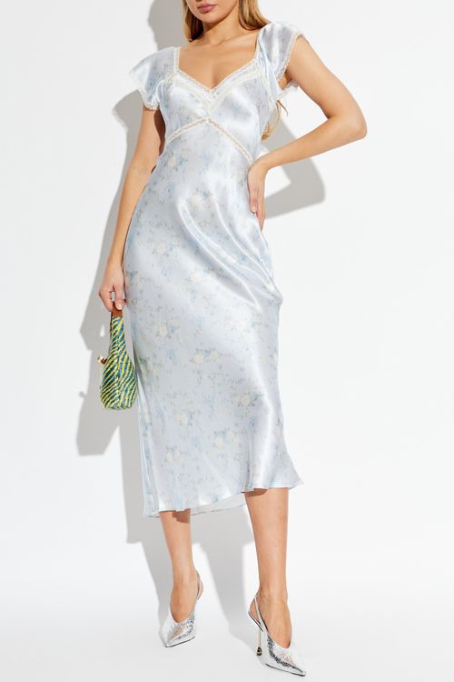 Silk Dress ‘Eline’, Women's, Blue