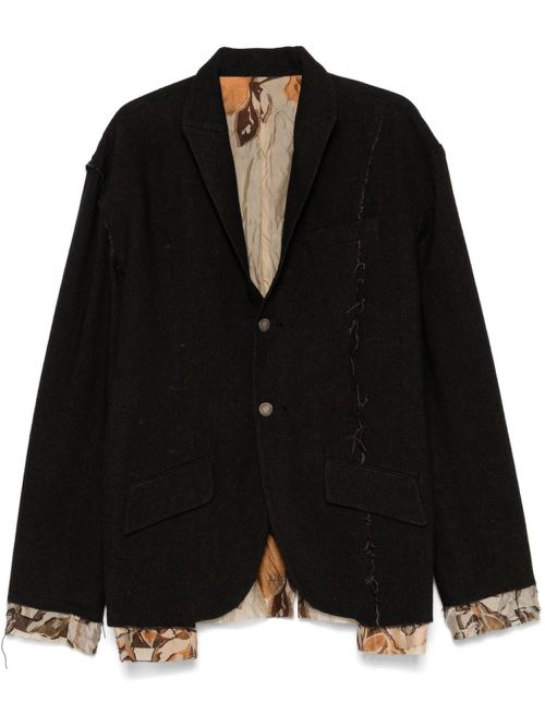 Patchwork blazer - Brown