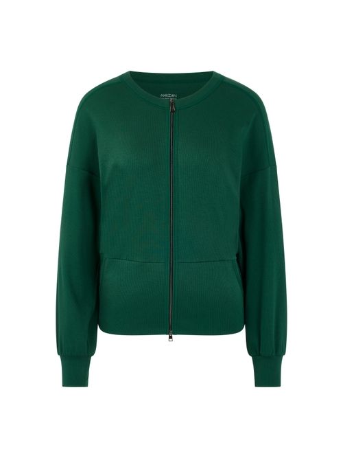 Marc Cain Lightweight stretch cotton jersey jacket, green, 44 N