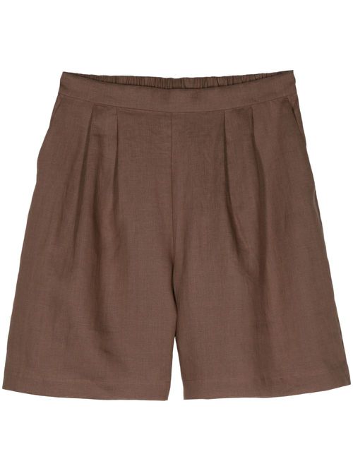 Carros high-waist bermuda shorts - Brown