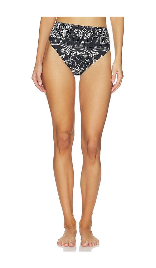 BEACH RIOT Highway Highwaist Bikini Bottom in Black. - M also in L, S