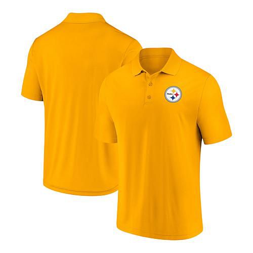 Men's Fanatics Gold Pittsburgh Steelers Component Polo - Size 5XL