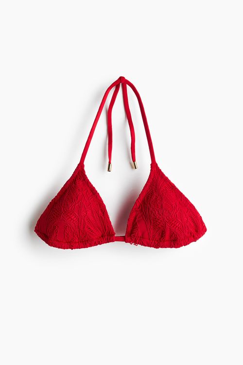 Padded Triangle Bikini Top - Red