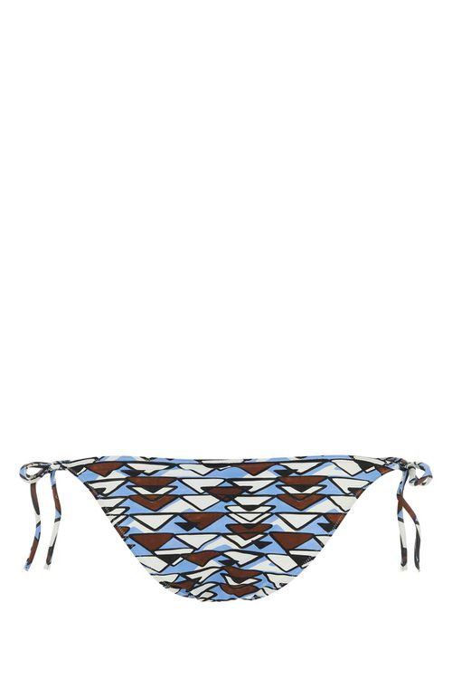 Printed Stretch Nylon Bikini Bottom