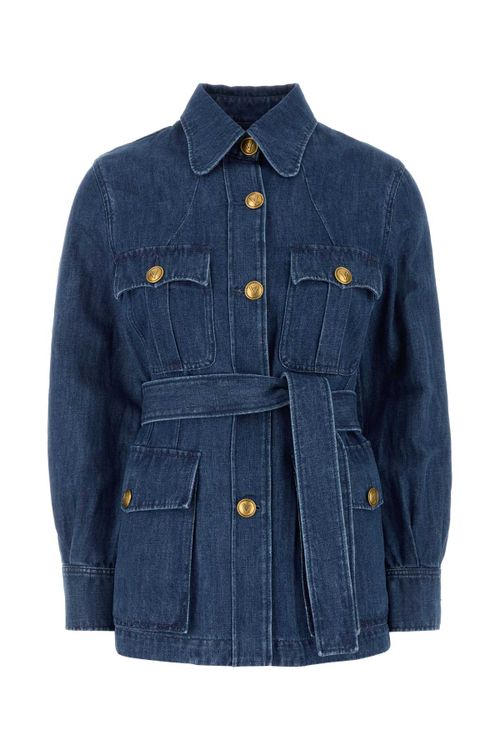 Sahariana Denim Jacket — Navy