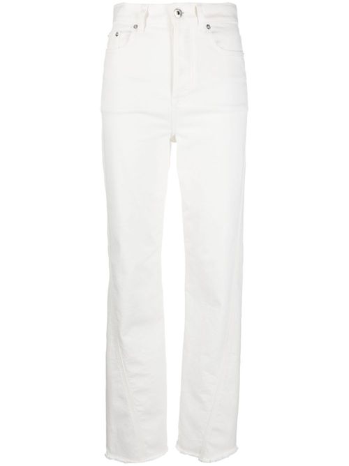 Twisted straight-leg jeans - White