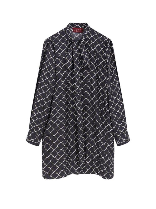 Short Silk Twill Dress