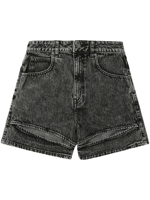 Logo-patch cotton shorts - Black