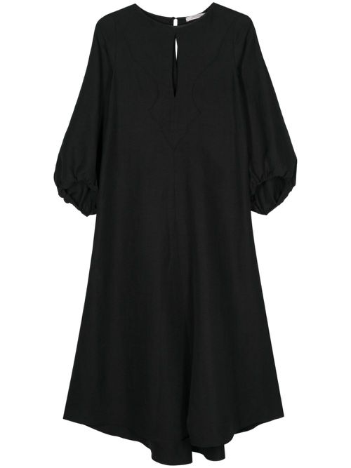 Patch-detail dress - Black