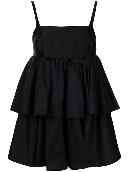 Conversation tiered mini dress - Black