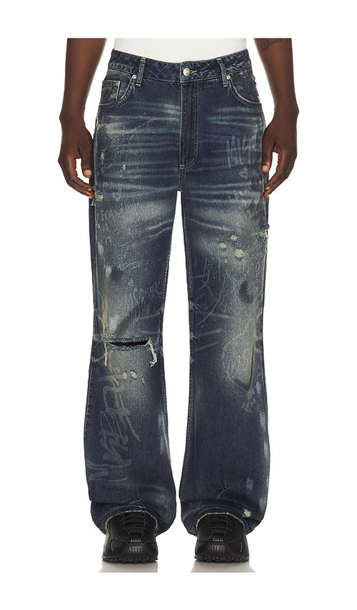 MISBHV Laser Tagged Denim Jeans in Blue. 31. Also , 32