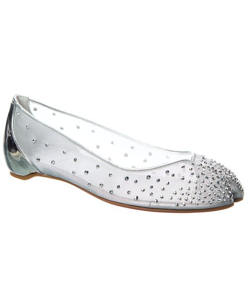 Christian Louboutin X Maison Margiela Marlougiela Strass Mesh & Patent Flat