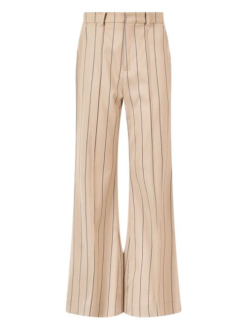 Pinstriped trousers - Neutrals