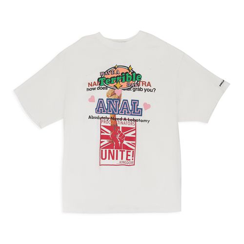 WHITE MIXED PRINTED VINTAGE T-SHIRT