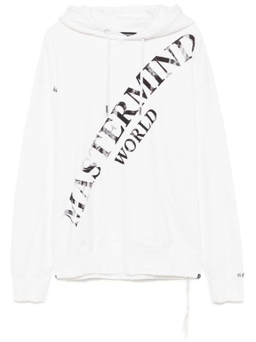 Logo-printed hoodie - White