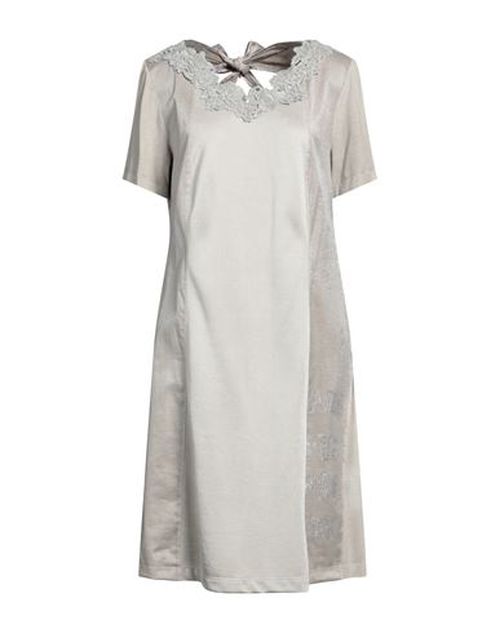 Woman Midi dress Taupe Size 10 Linen, Cotton, Elastane