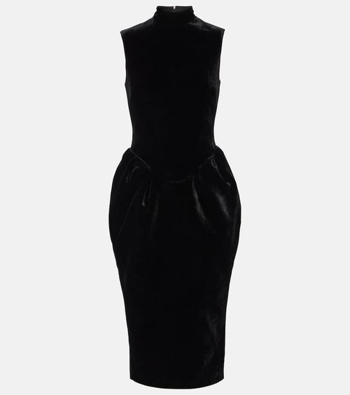 Velvet midi dress