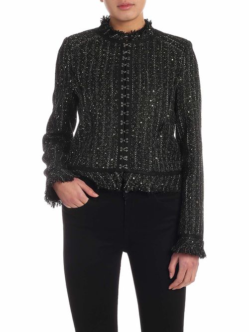 Sparkle Bouclé jacket in black