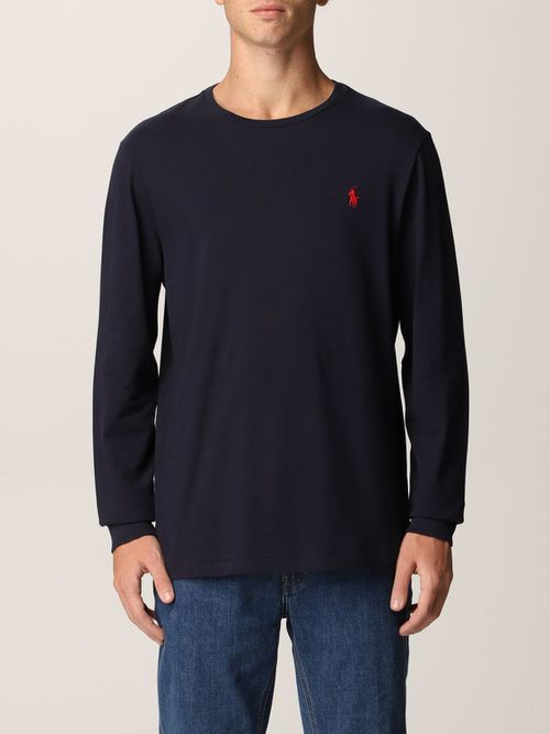 Navy Blue Crewneck Logo Sweatshirt