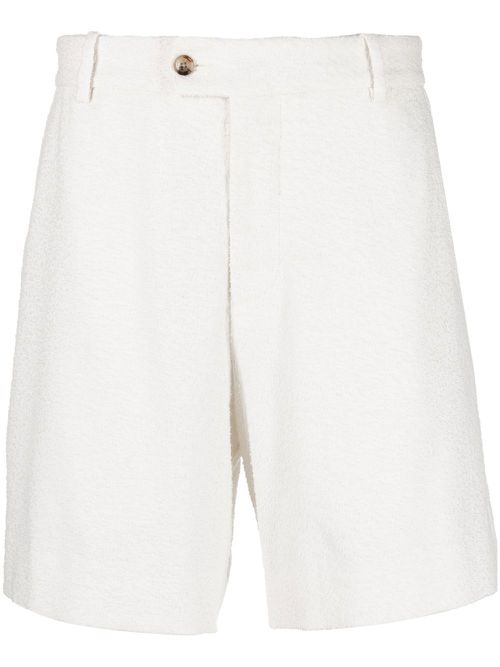 Straight-leg tailored shorts - White