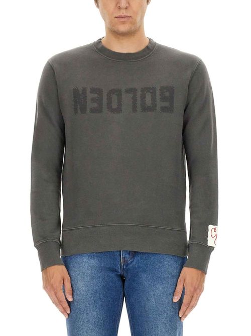 Regular Distressed Cotton Sweatshirt