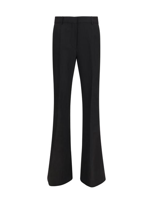 Panelled Viscose Trousers — Black