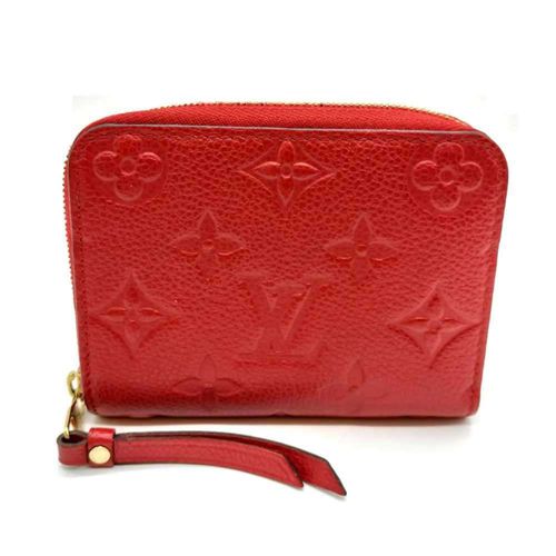 Louis Vuitton Monogram Empreinte Red Color Sacrlet Monogram Empreinte Coin Purse/Coin Case Pre-Owned
