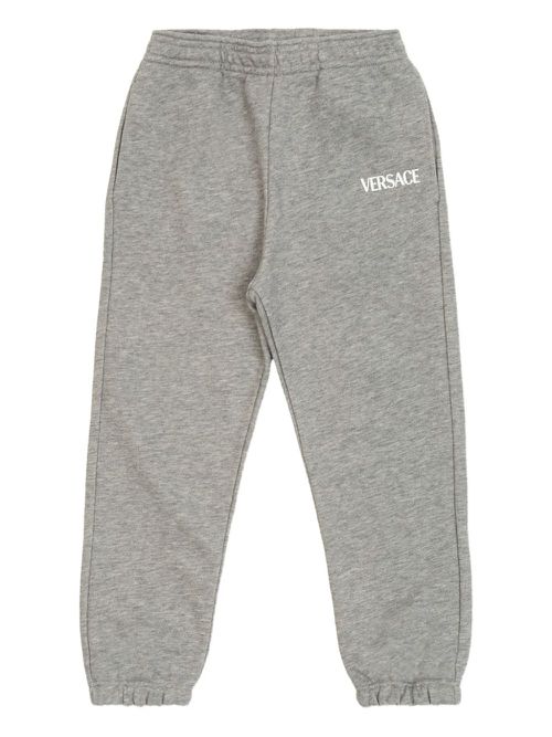 Logo-embroidered track pants - Grey