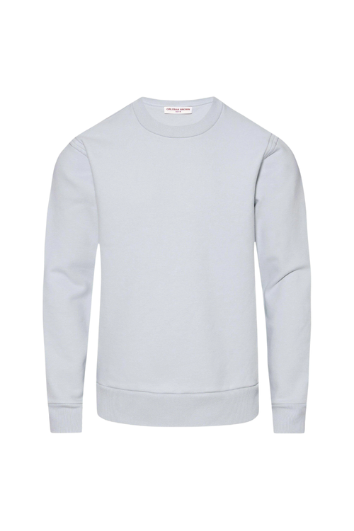 Cotton-Blend Crewneck Sweatshirt — Gray