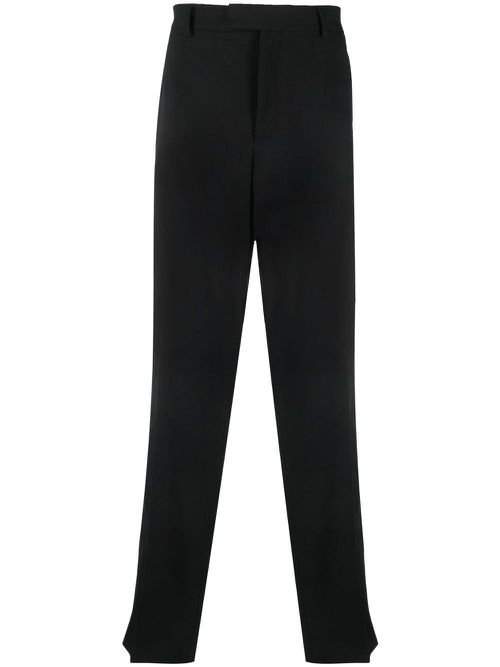 Stripe-detail tailored trousers - Black