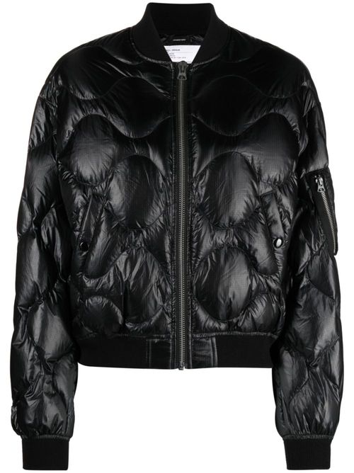 Band-collar padded jacket - Black