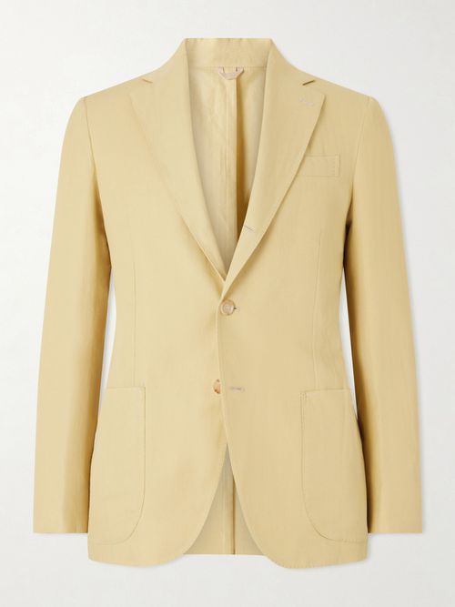 Linen and Cotton-Blend Blazer