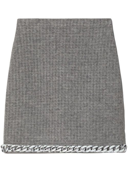 Chain-detail mini skirt - Grey