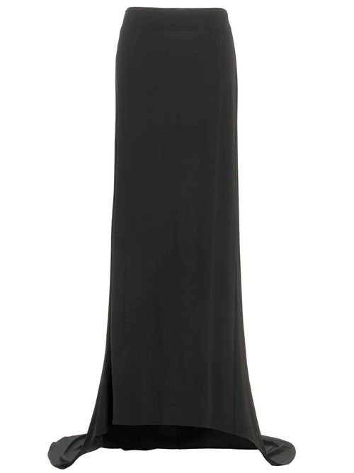 Asymmetrical Long Skirt — Black