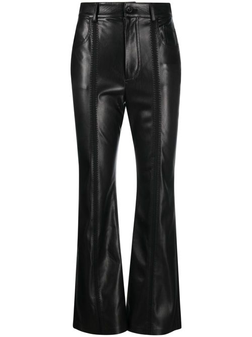 Cropped kick flare trousers - Black